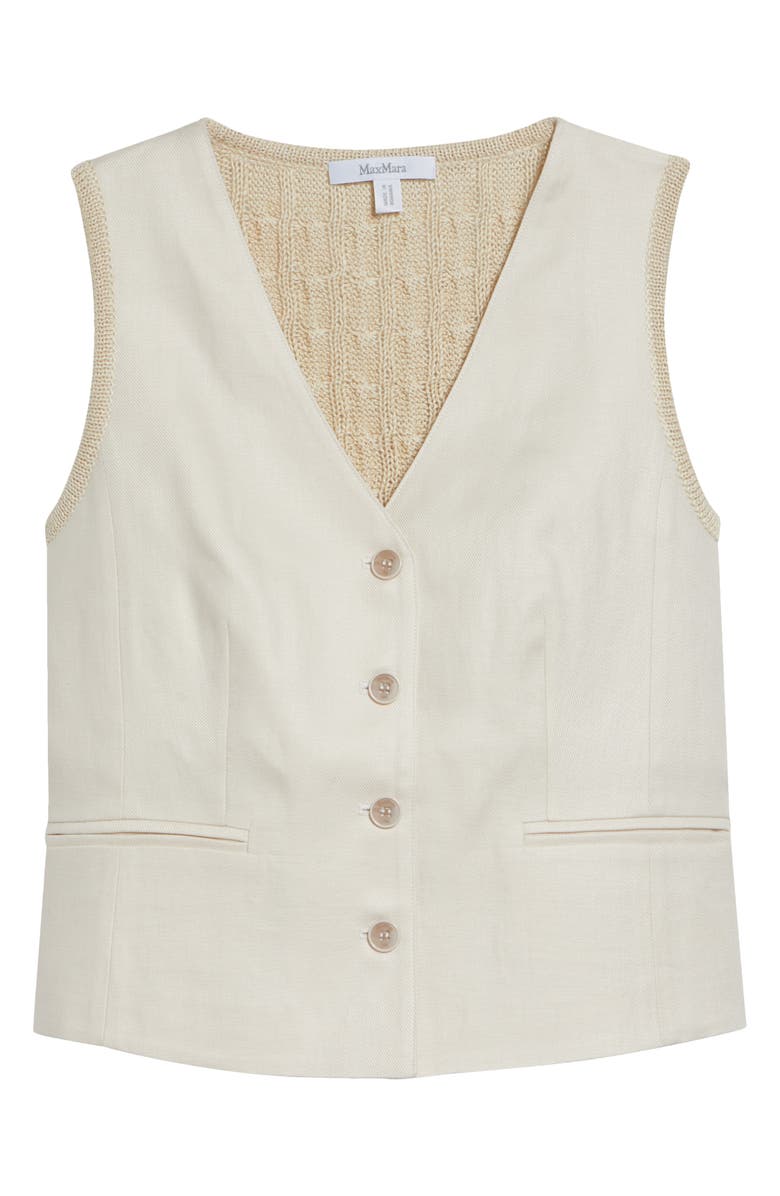 Max Mara Calibri Hybrid Flax Vest, Main, color, Beige