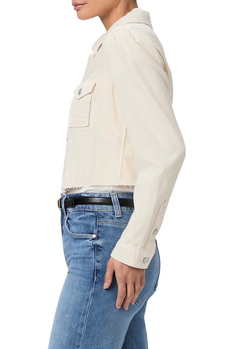 Pacey Raw Hem Crop Twill Jacket, Alternate, color, QUARTZ SAND