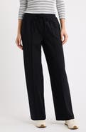 Caslon® Pintuck Pull On Ponte Wide Leg Pants