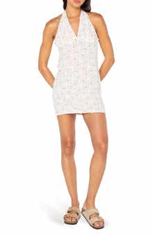 Roxy Ocean Boulevard Floral Halter Minidress