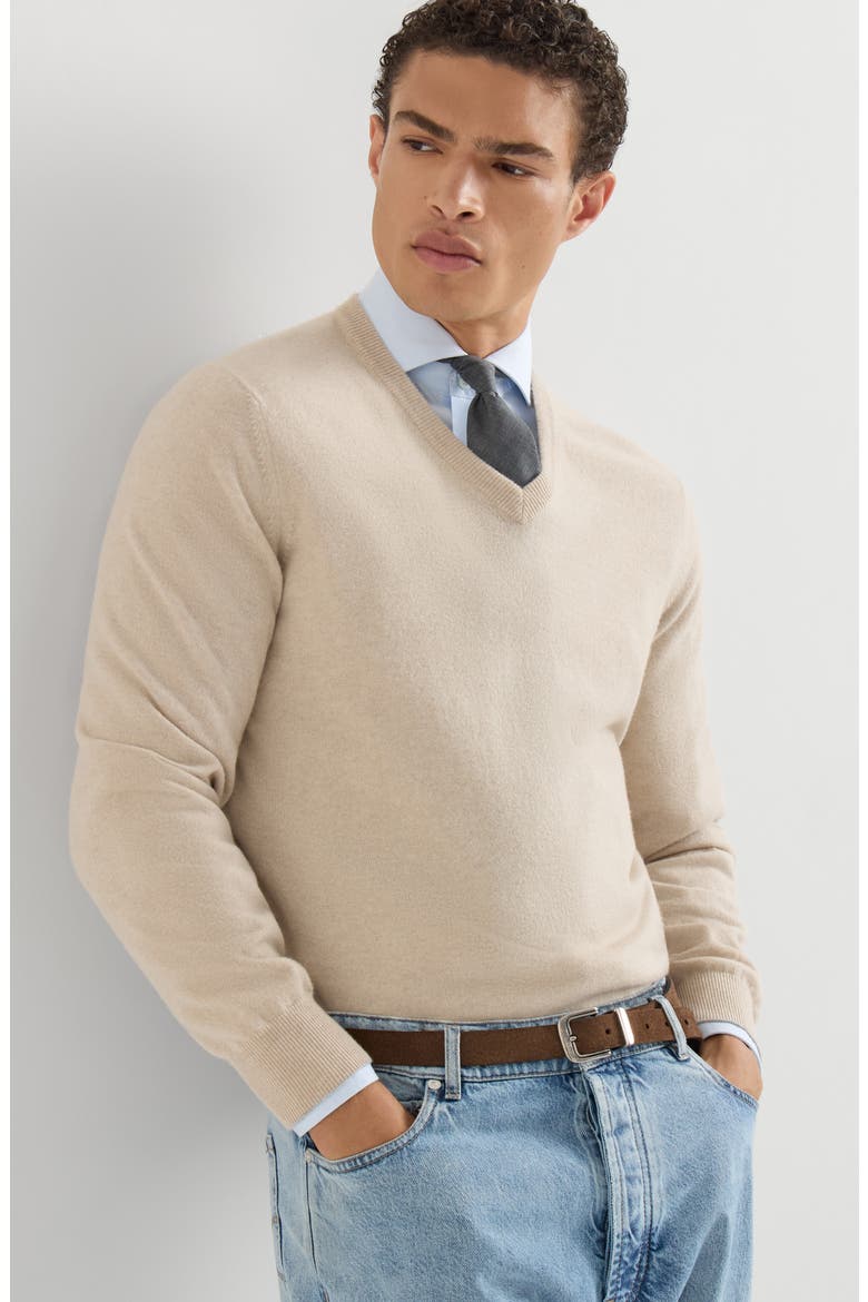 Cashmere sweater, Alternate, color, Sand
