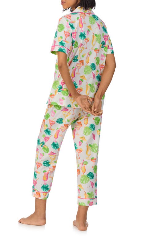 BEDHEAD PAJAMAS BEDHEAD PAJAMAS PRINT CROP STRETCH JERSEY PAJAMAS