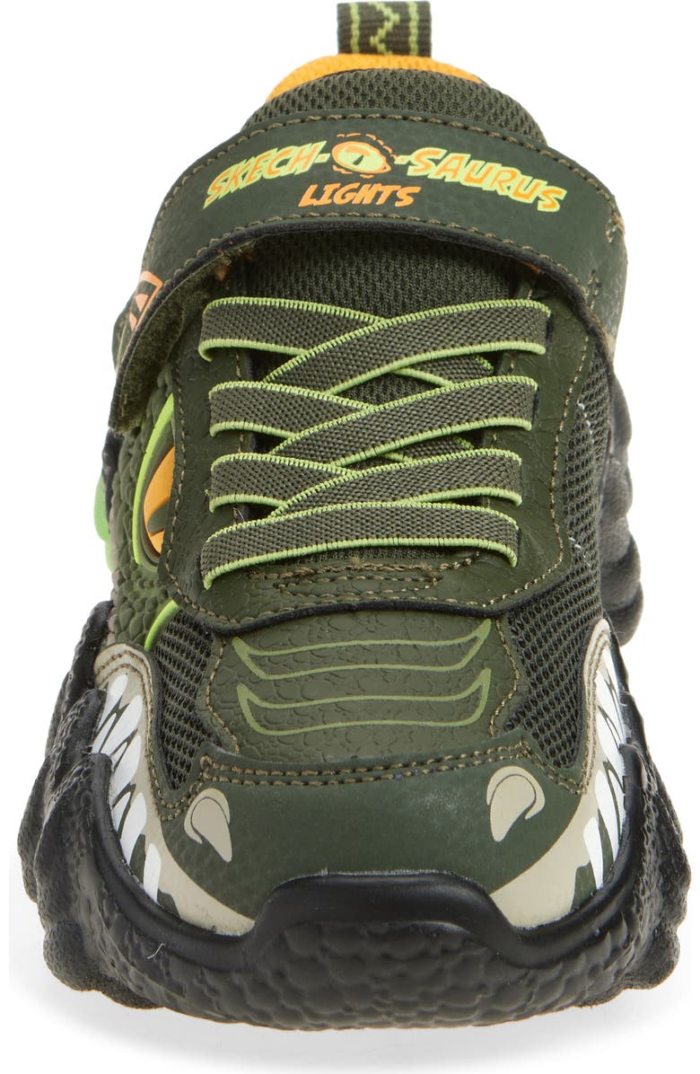 SKECHERS Skech-O-Saurus 2.0 Light-Up Sneaker, Alternate, color, Olive