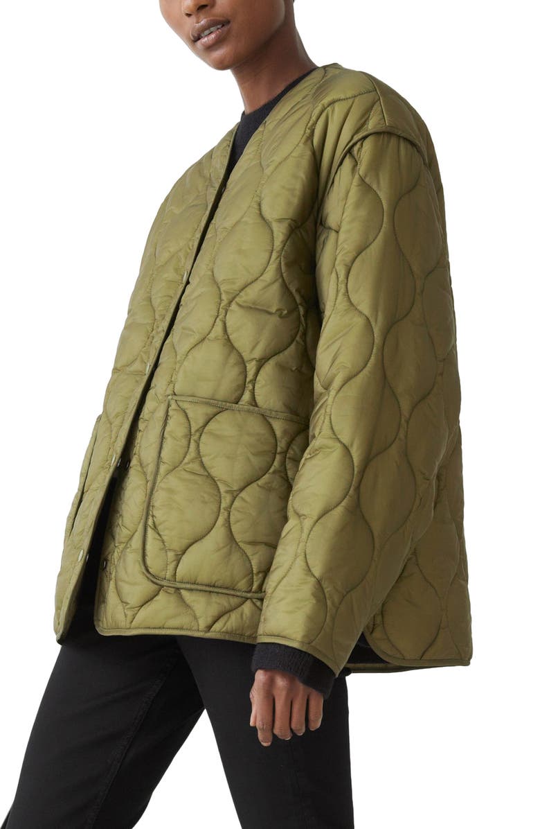 & Other Stories Oversize Wave Quilted Jacket, Main, color,