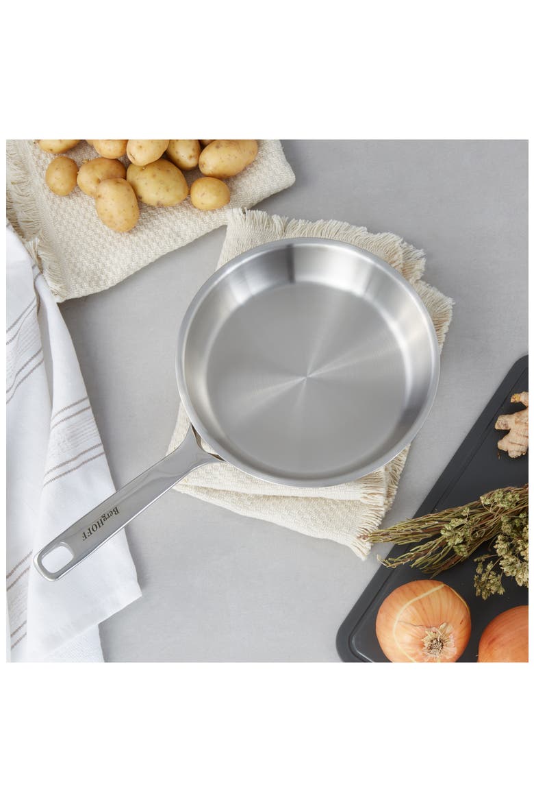 Dina Helix Stainless Steel Fry Pan, Alternate, color, SILVER