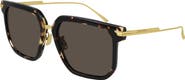 Bottega Veneta 57mm Square Sunglasses