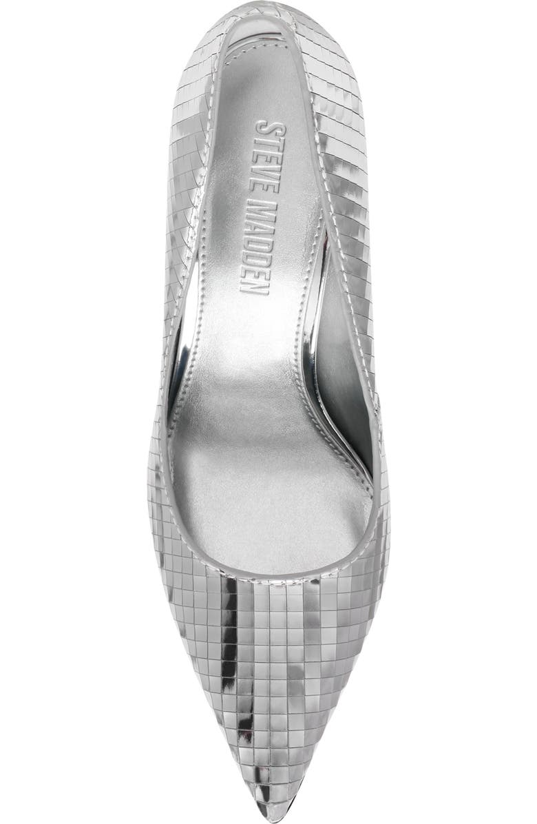 Steve Madden Noir Pointed Toe Pump, Alternate, color, Silver Disco