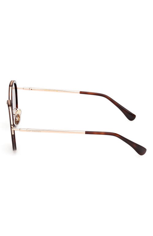 Max Mara 54mm Round Sunglasses In Burgundy