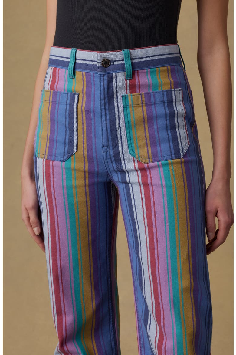 Sunset Stripe Patch Pocket Jeans, Alternate, color, PAINTED ROW STRIPE