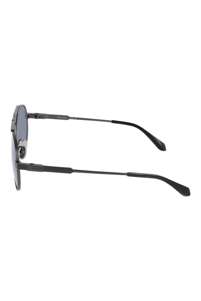 62mm Oversize Aviator Sunglasses, Alternate, color, MATTE DARK GUNMETAL