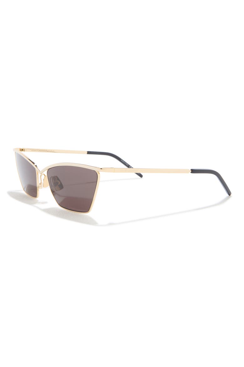 57mm Cat Eye Sunglasses, Alternate, color, GOLD GOLD GREY