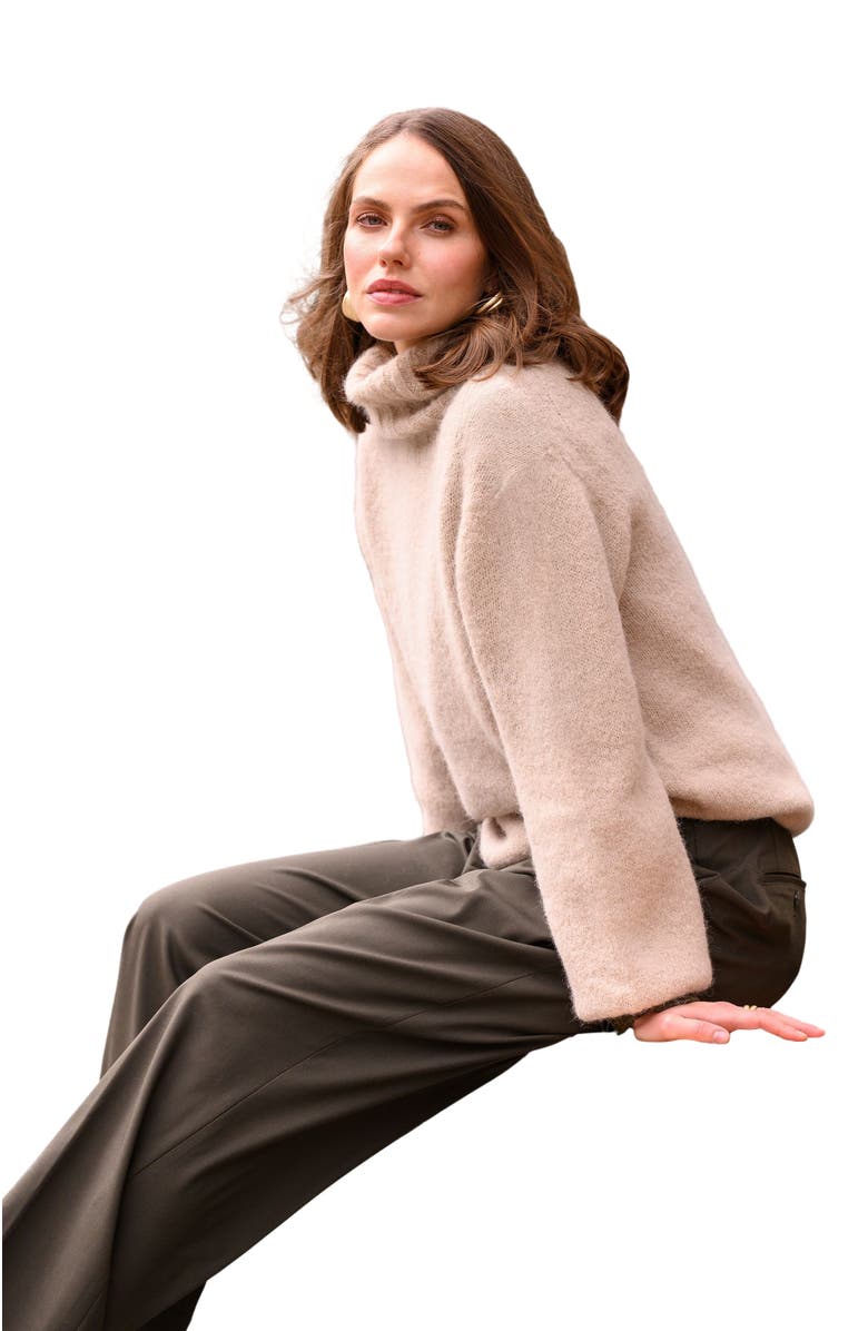 Celtic & Co. Alpaca Cott Slch Turtleneck Sweater, Main, color, Oatmeal