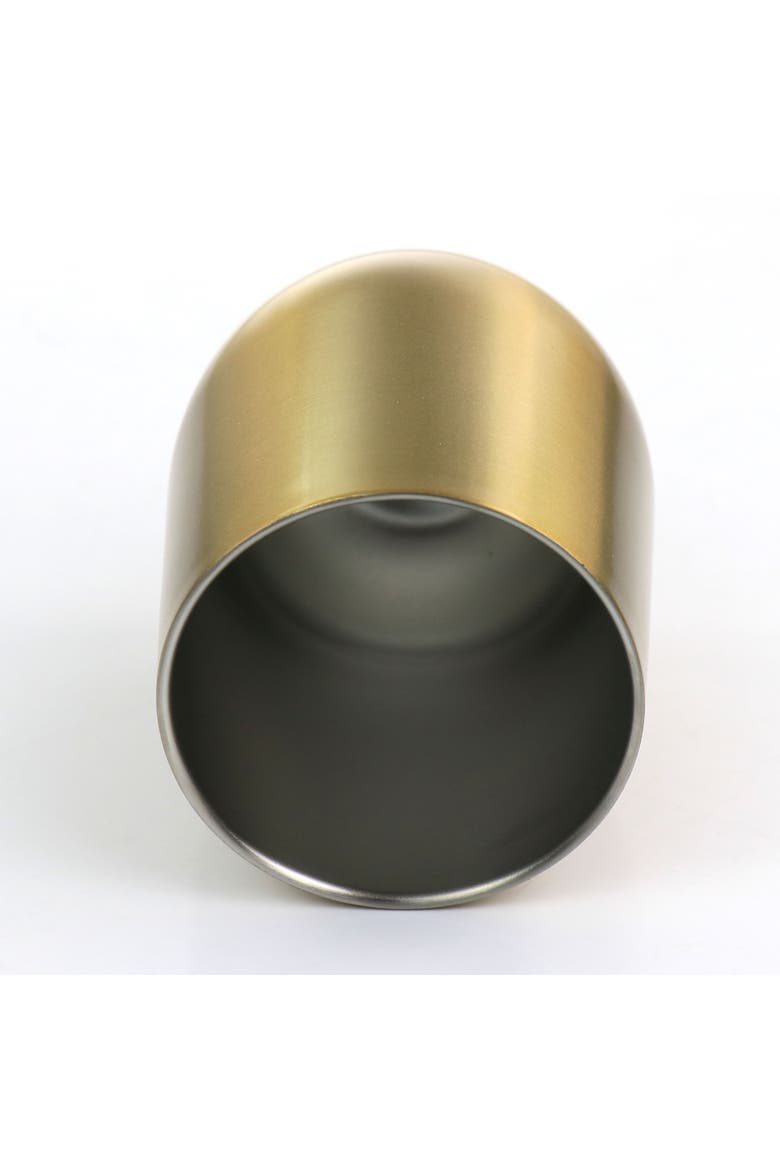 12 Ounce Thermal Wine Tumbler with Lid in Gold, Alternate, color, Gold