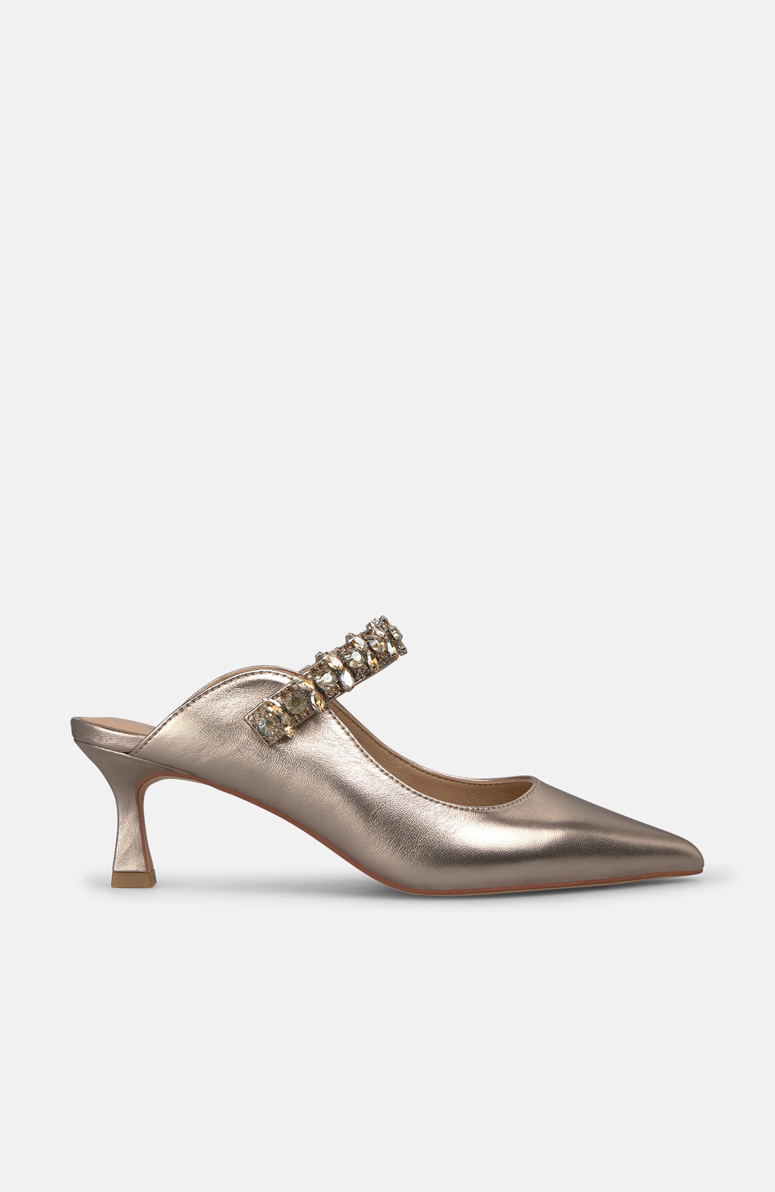 Flat Shoes with Strap, Alternate, color, Bronze