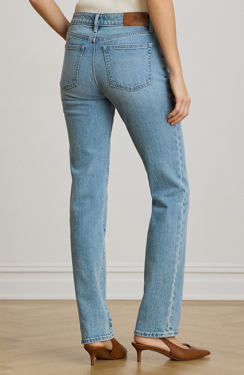 Lauren Ralph Lauren High Waist Straight Leg Ankle Jeans, Alternate, color, Alicia Wash Blue