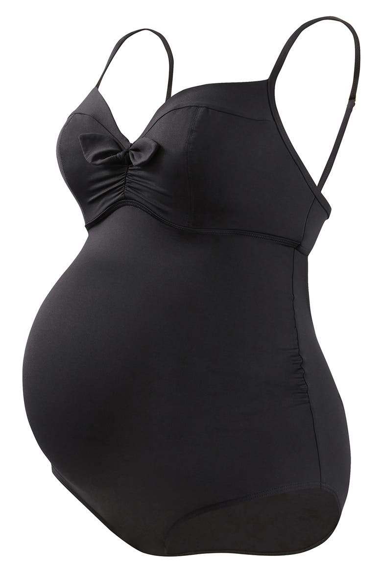Monaco One-Piece Maternity Swimsuit, Alternate, color, BLACK