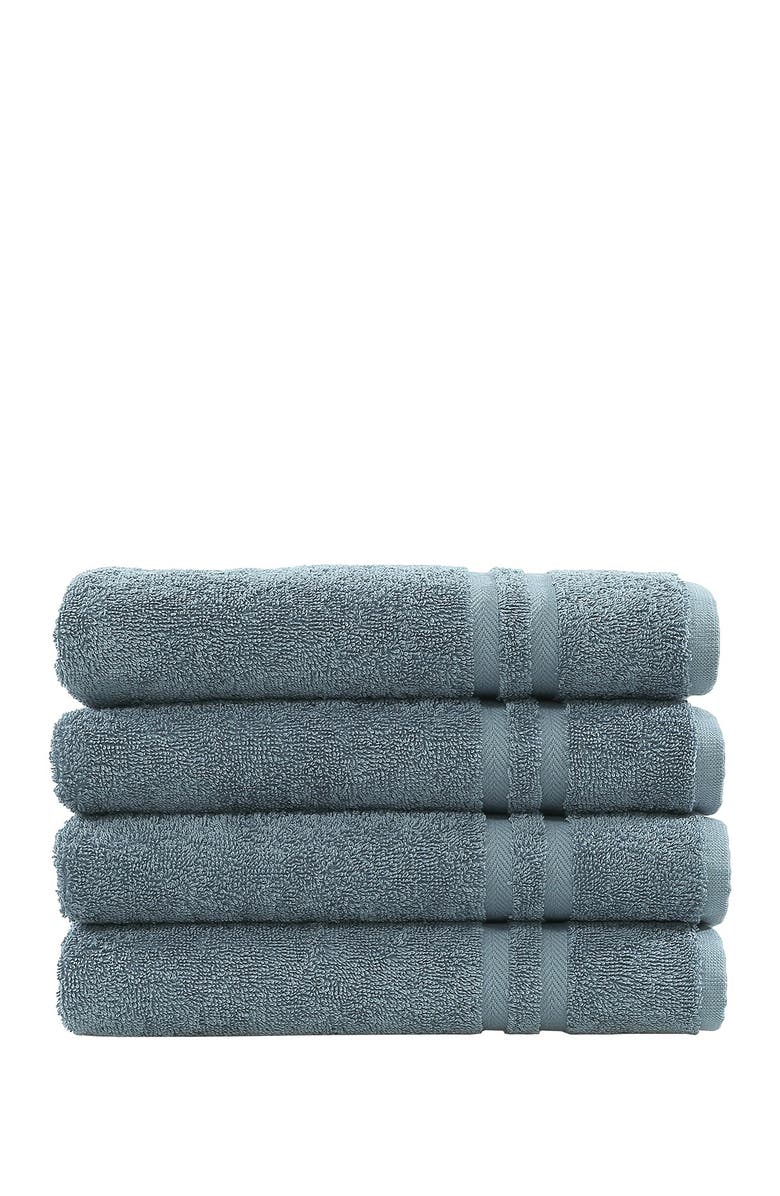 Linum Home Textiles Denzi Hand Towels - Set of 4 - Denzi Blue, Main, color, Denzi Blue