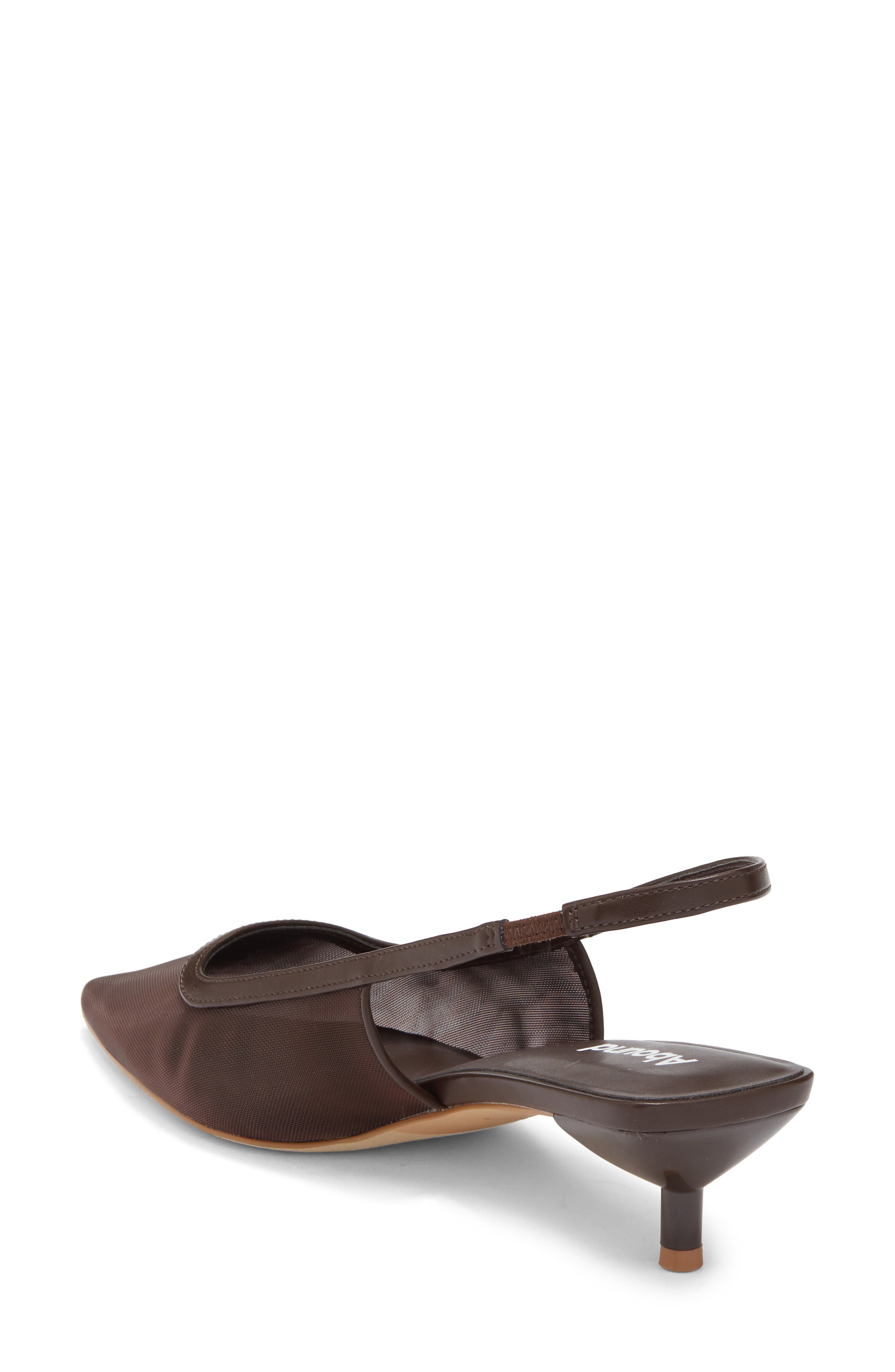Abound Landria Slingback Kitten Heel Pump, Alternate, color, Brown Chocolate