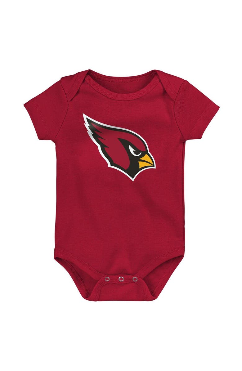Outerstuff Infant Cardinal/Black/Heathered Gray Arizona Cardinals 3-Pack Game On Bodysuit Set, Alternate, color, Cardinal