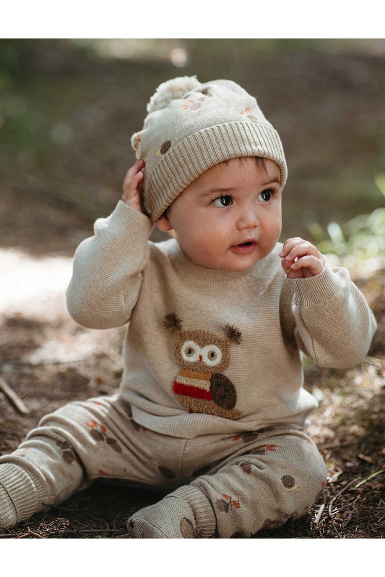Magical Forest Knit Unisex Leggings, Alternate, color, Acorn Jacquard