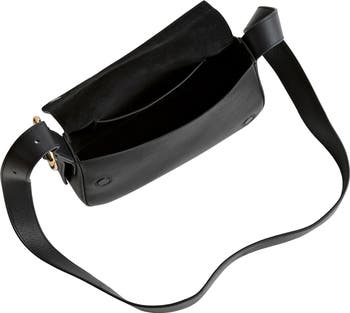 The Sculptural Buckle Leather Crossbody Bag