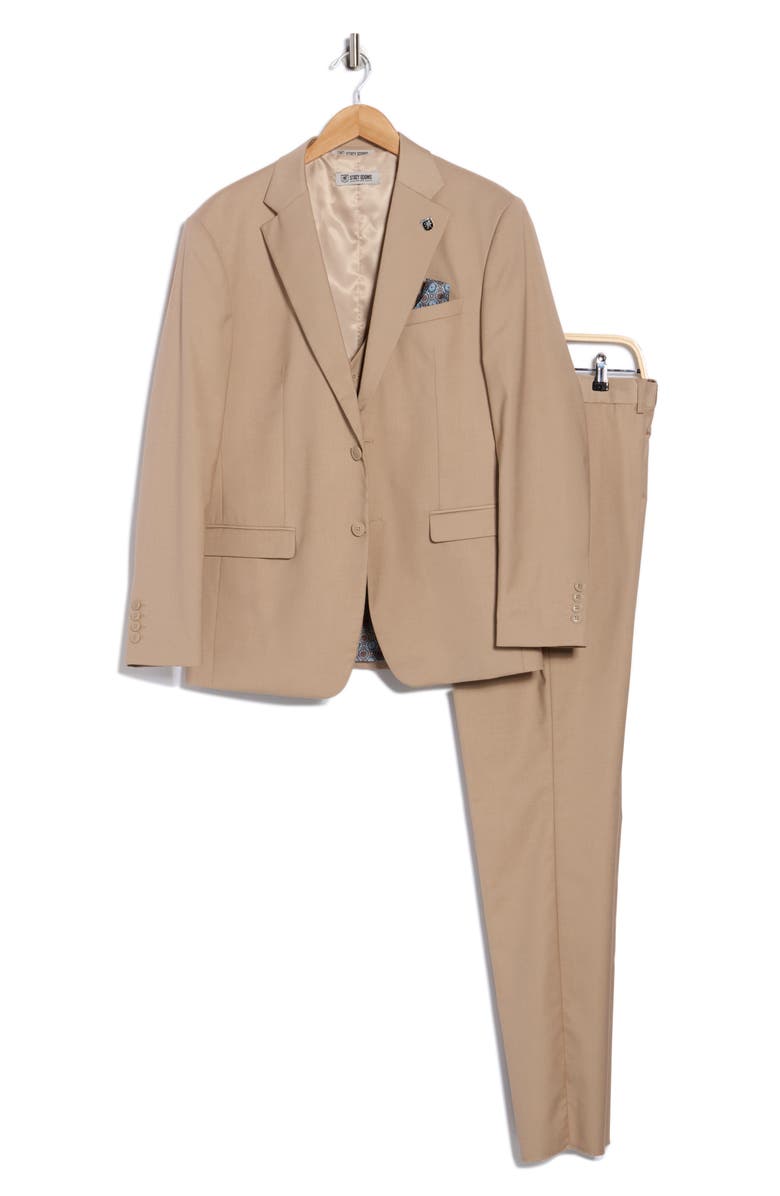ZEGARIE Classic Fit 3-Piece Suit, Main, color, Tan