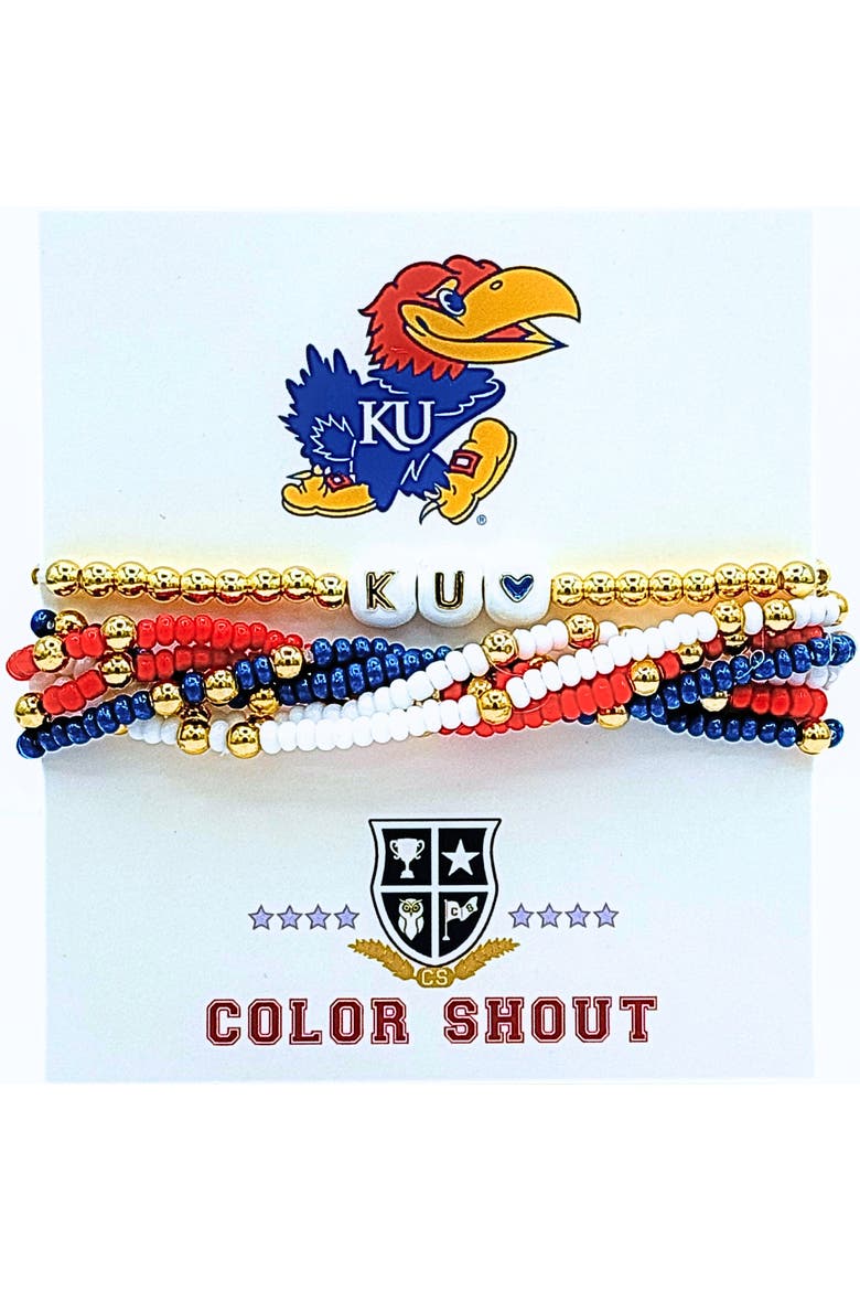 Kansas Lucky 7 Bracelet Set, Main, color, Yellow Gold