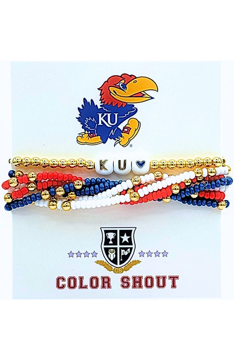 Color Shout Kansas Lucky 7 Bracelet Set, Main, color, Yellow Gold