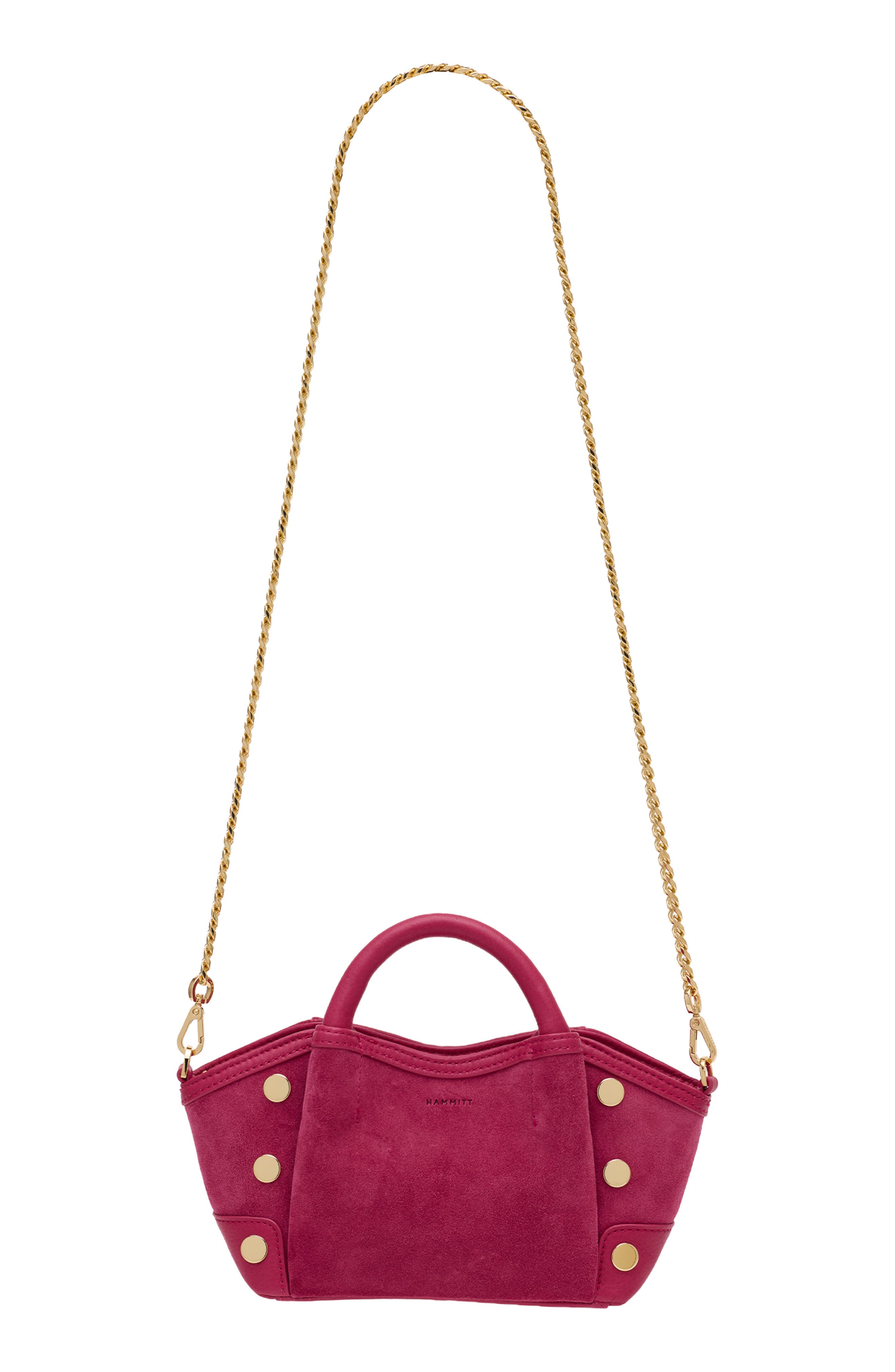 HAMMITT Mini Paul Suede Top Handle Bag, Alternate, color, Calypso Suede/ Gold