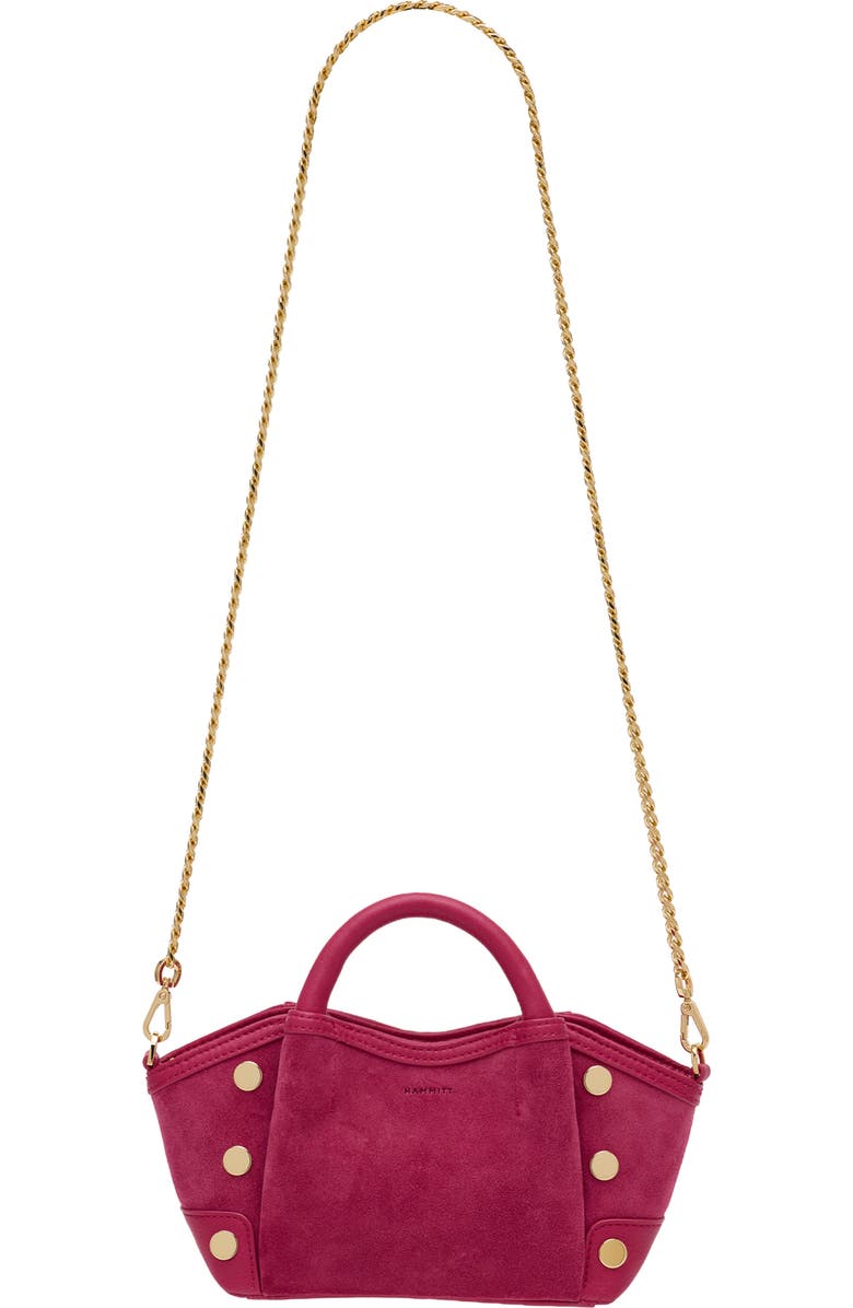HAMMITT Mini Paul Suede Top Handle Bag, Alternate, color, Calypso Suede/ Gold