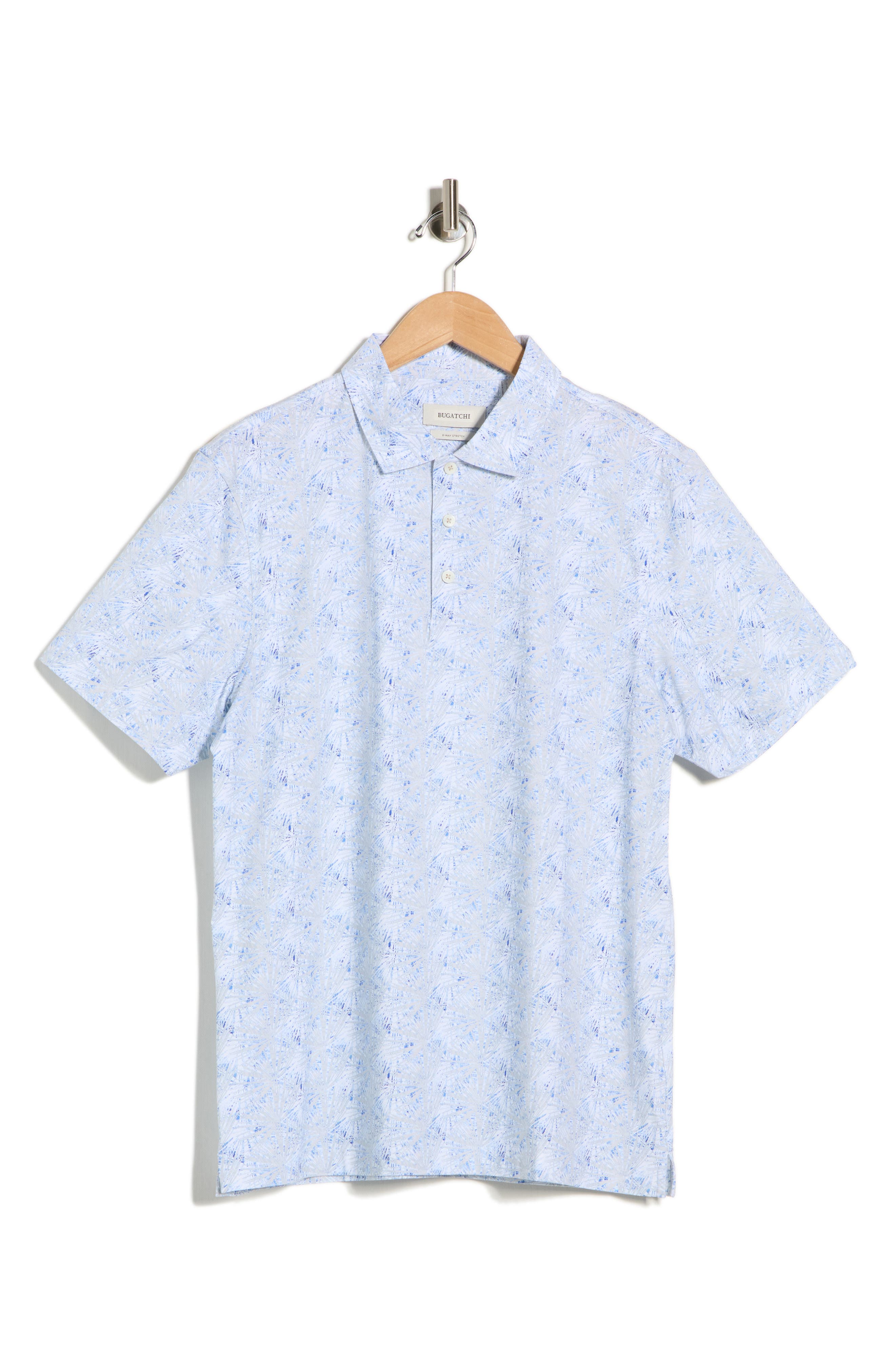 Bugatchi Print Cotton Knit Polo