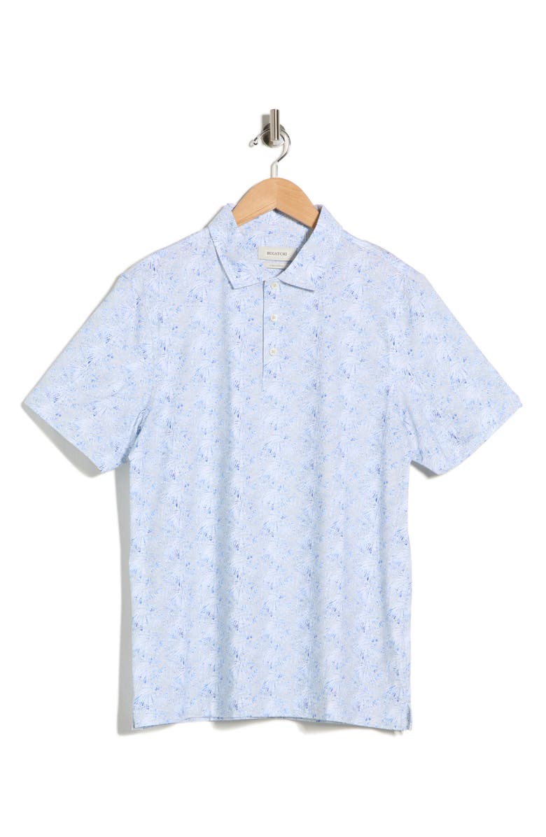 Bugatchi Print Cotton Knit Polo, Main, color, Sand