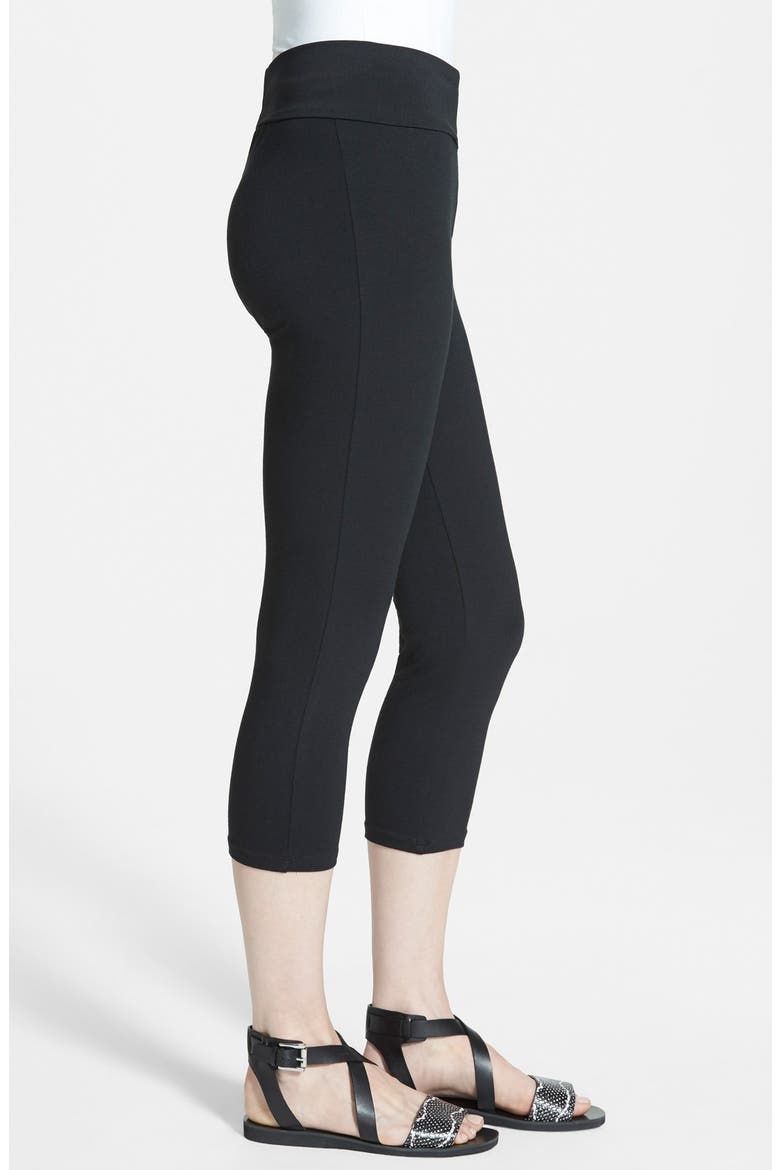 Post Support Crop Maternity Leggings, Alternate, color, BLACK