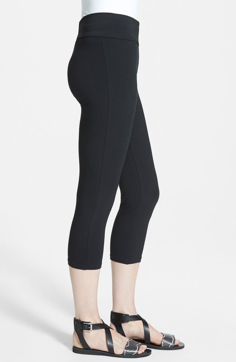 Maternal America Post Support Crop Maternity Leggings, Alternate, color, Black