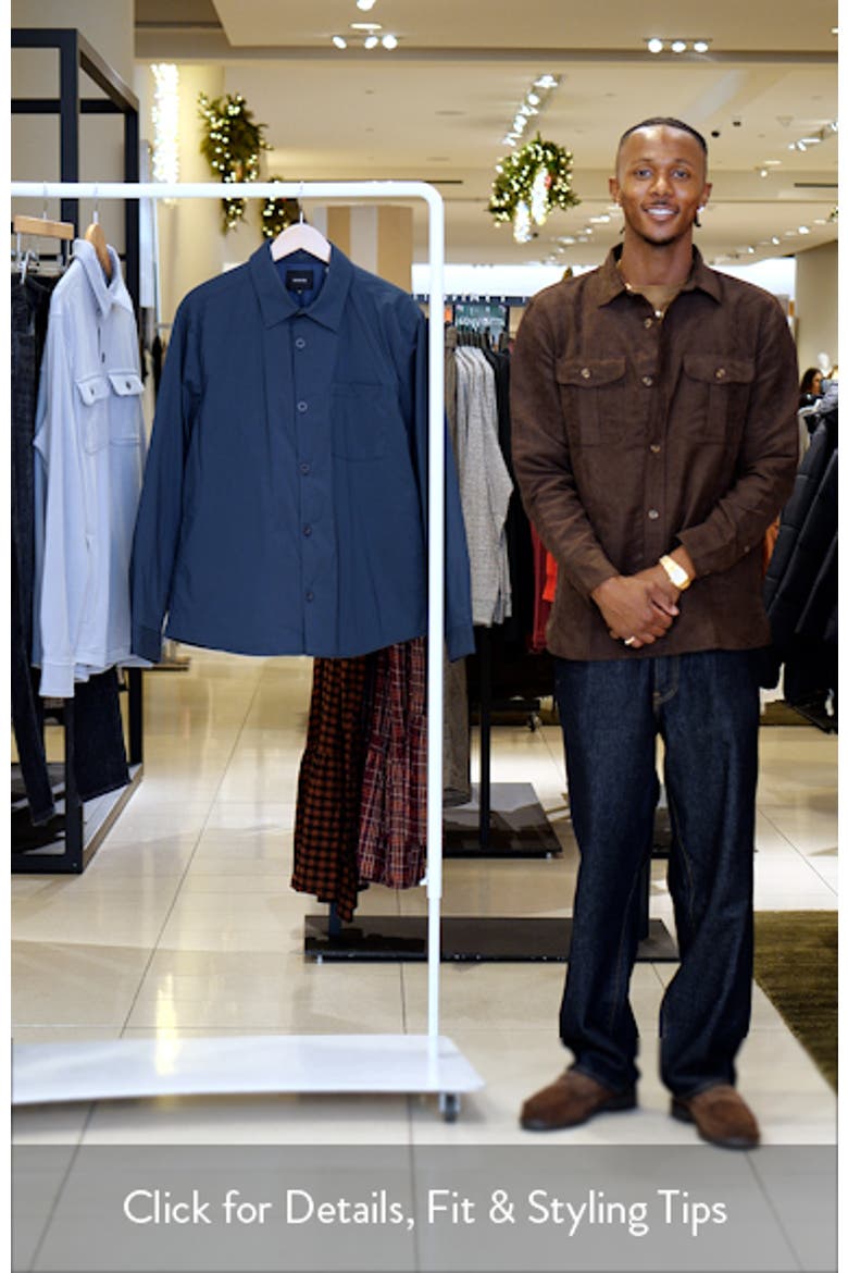 Insulated Cotton Blend Button-Up Shirt Jacket video