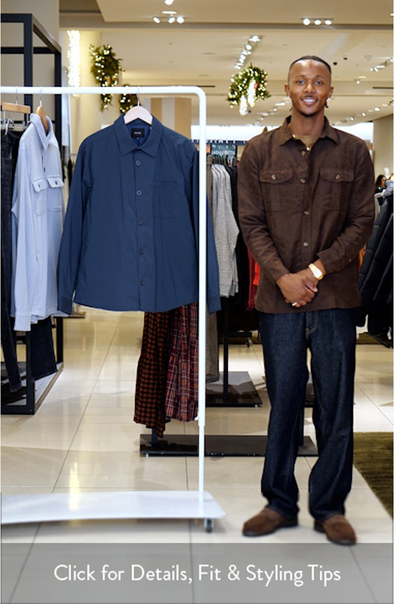 Insulated Cotton Blend Button-Up Shirt Jacket, sales video thumbnail