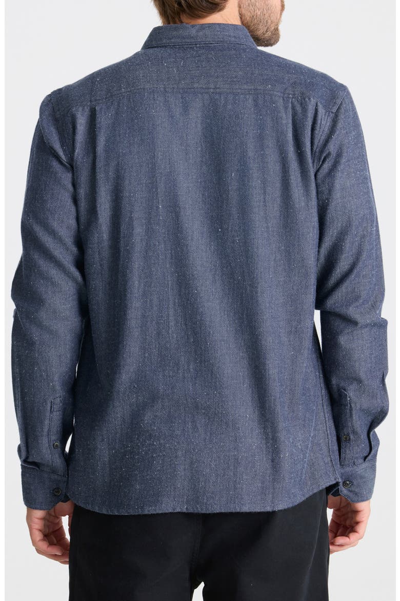 Scholar Organic Cotton Chambray Button-Down Shirt, Alternate, color, BLACK
