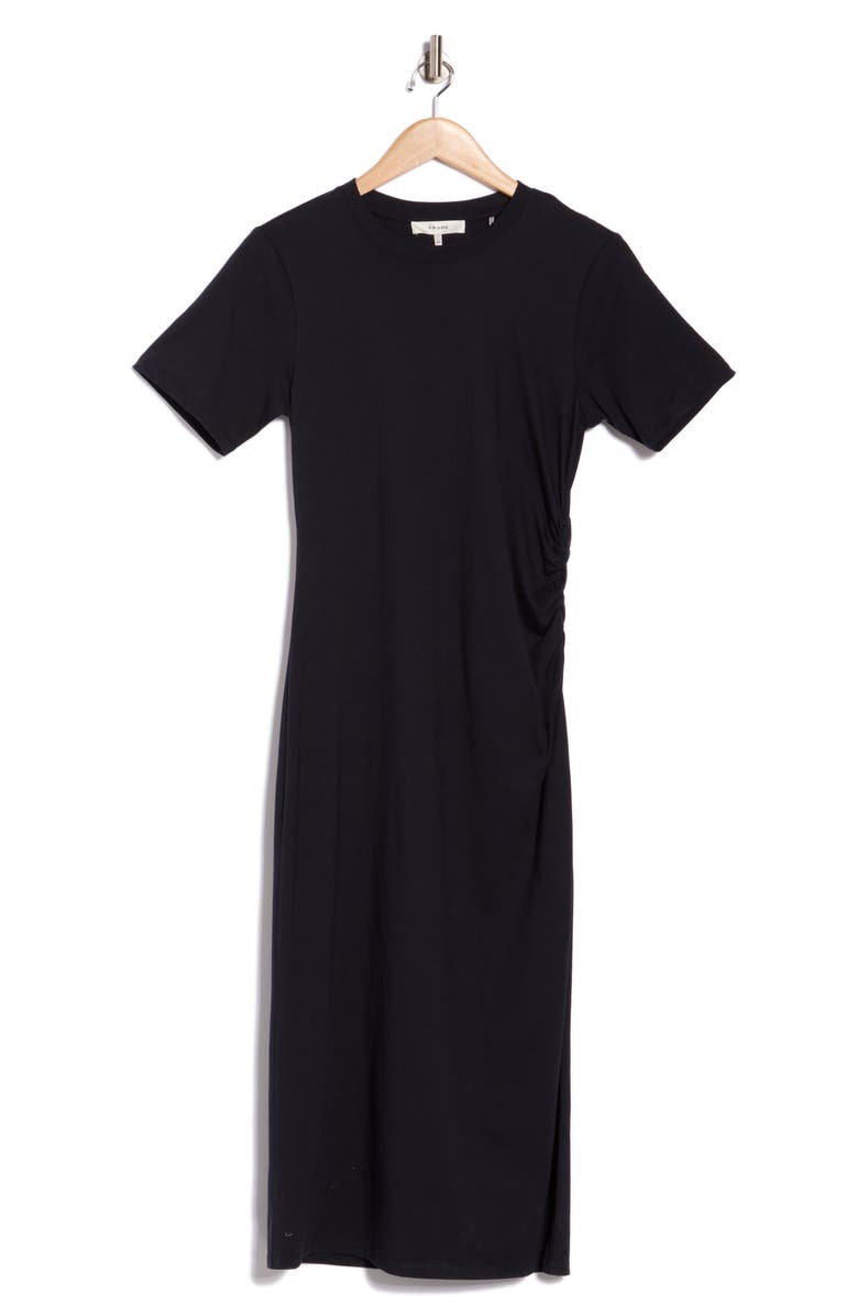 FRAME The T-Shirt Midi Dress, Alternate, color, Navy