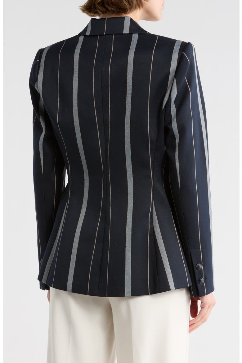Clementine Blazer, Alternate, color, MIDNIGHT MULTI STRIPE