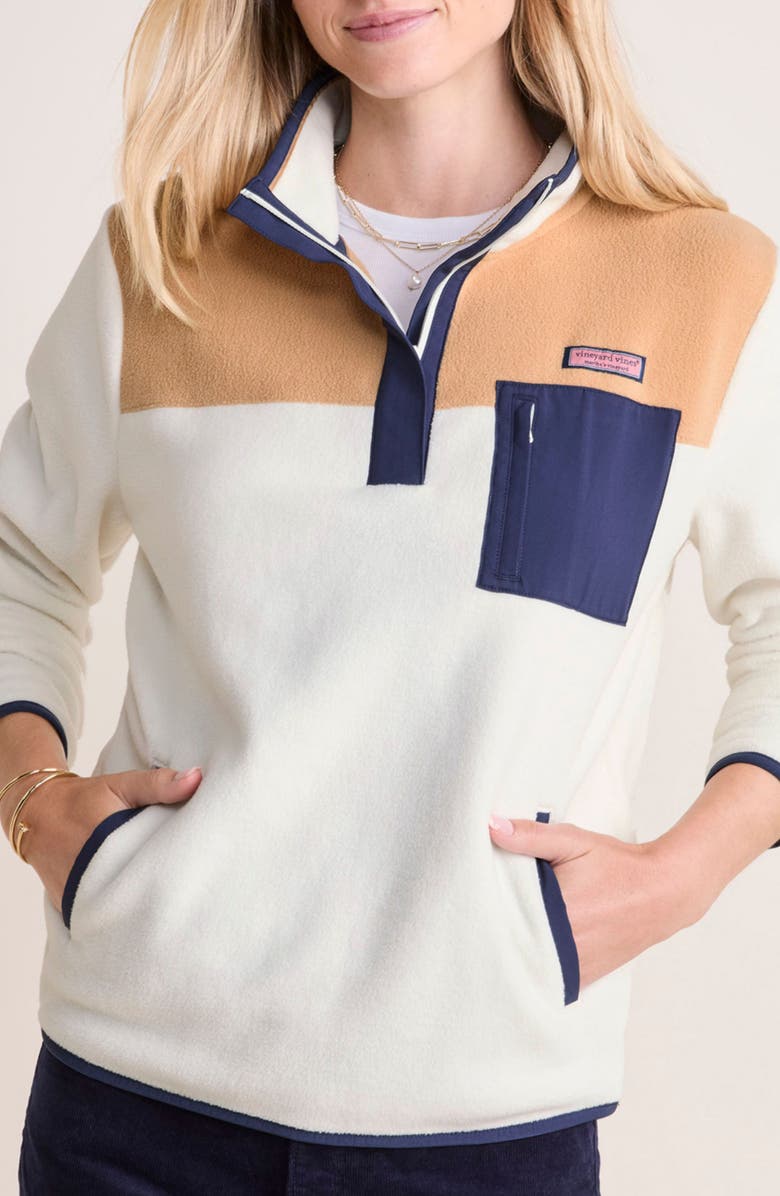 vineyard vines Harbor Fleece Half Zip, Main, color, 