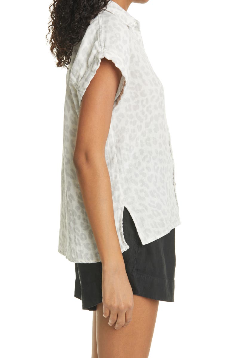 Rails Whitney Short Sleeve Linen Blend Camp Shirt, Alternate, color,