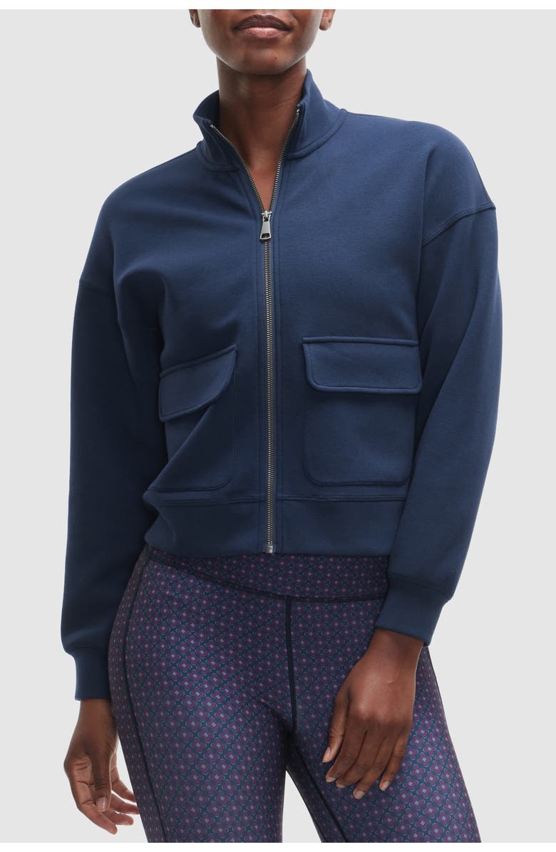 Peloton Tech Double Knit Full Zip, Main, color, Deep Navy