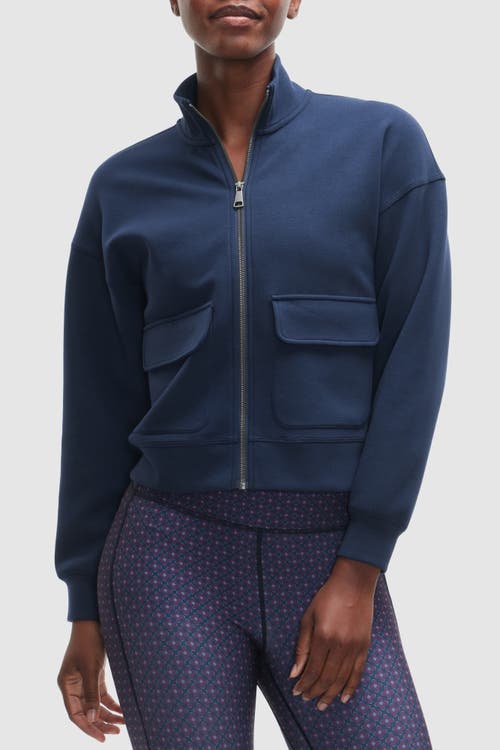 Peloton Tech Double Knit Full Zip In Deep Navy