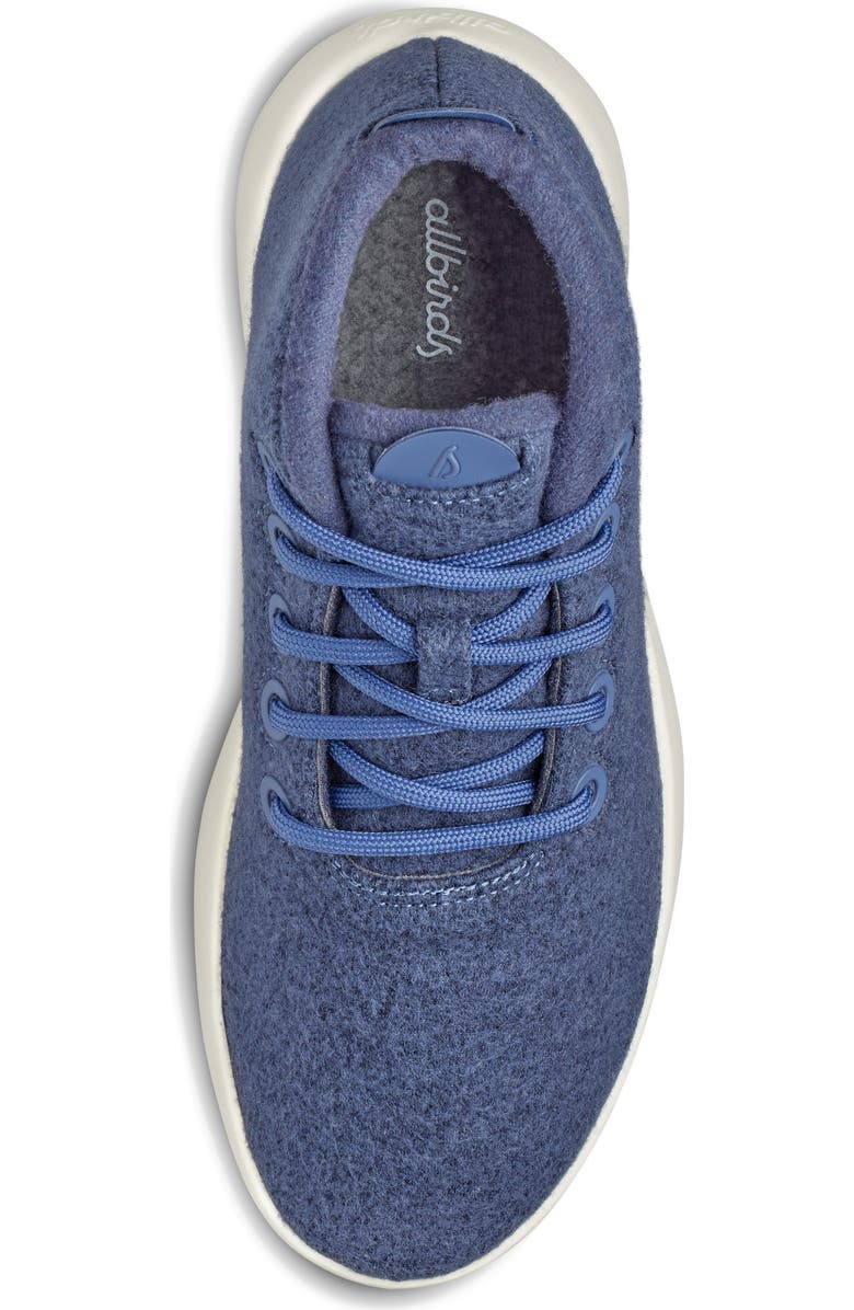 Allbirds Mizzle Wool Runner Water Repellent Sneaker, Alternate, color, Hazy Indigo/ Natural White