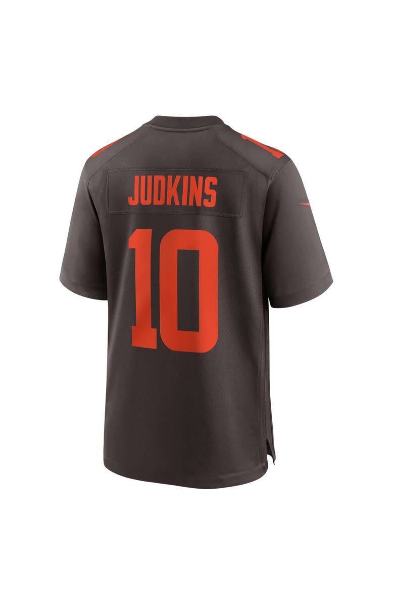 Nike Men's Nike Quinshon Judkins Brown Cleveland Browns Alpha Dawg Game Jersey, Alternate, color, Brown