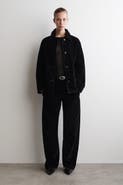 COS Flocked-Denim Barrel-Leg Pants