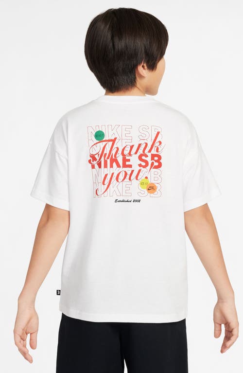 Nike Sb Big Kids' Skate T-shirt In White
