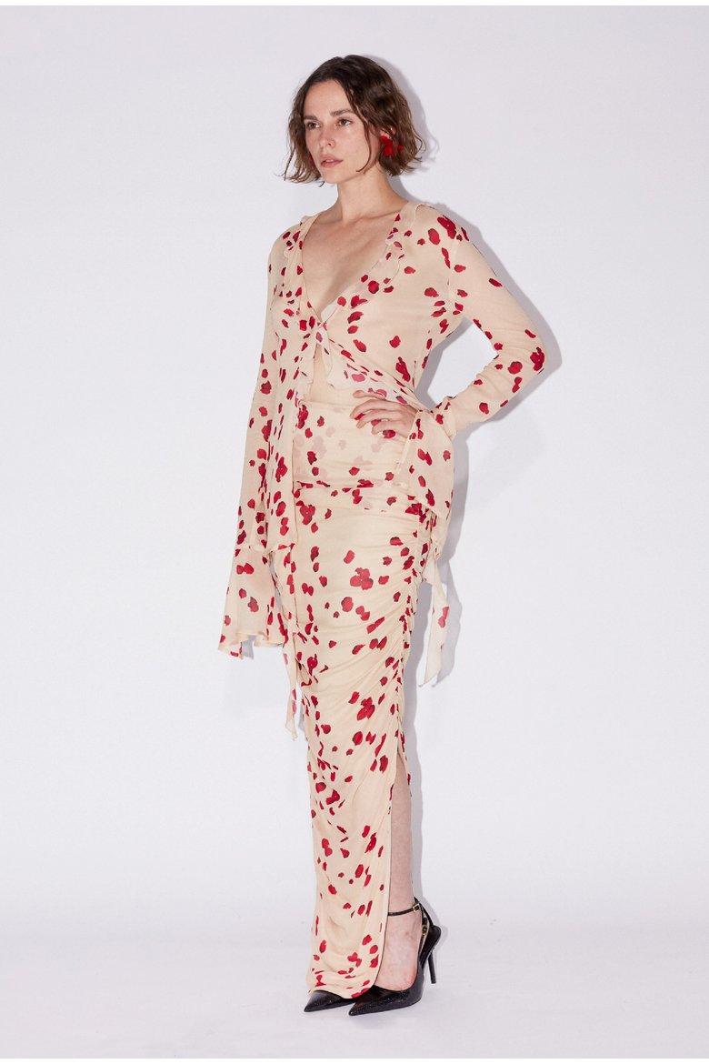 Rose Chiffon Top, Alternate, color, Nude Rose