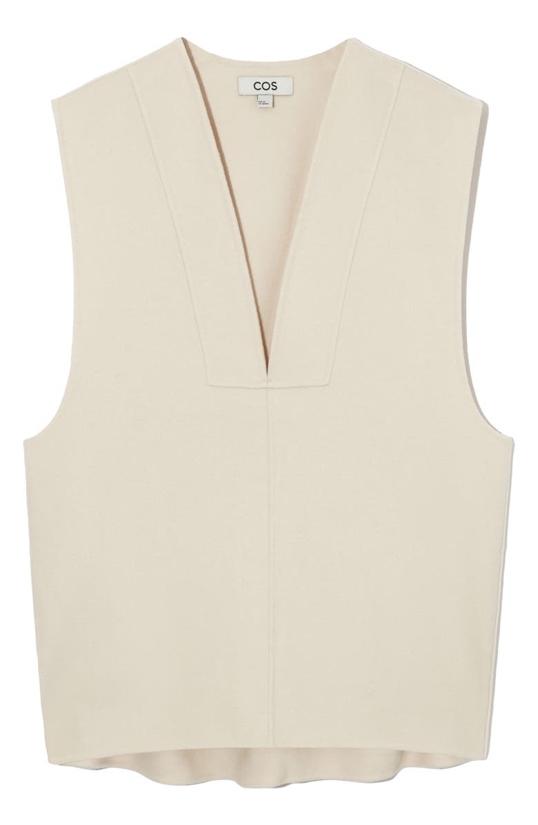 COS Oversize V-Neck Wool Vest, Alternate, color,