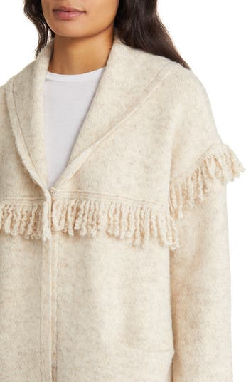Fringe Yoke Cardigan